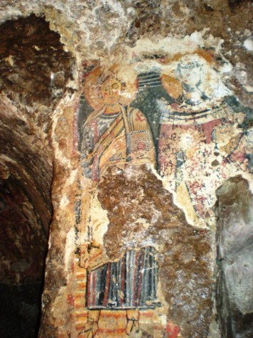 Affresco raffigurante San Marco della Chiesa rupestre San Michele Agnolo XI secolo