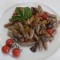Cavatelli di farro al sugo di zucca, pancetta e funghi Cavatelli di farro al sugo di zucca, pancetta e funghi