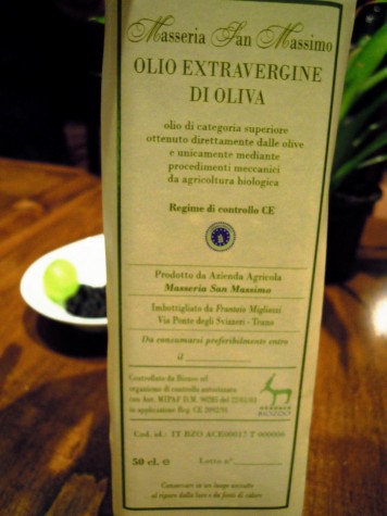 Olio extra vergine d'oliva Masseria San Massimo Teano