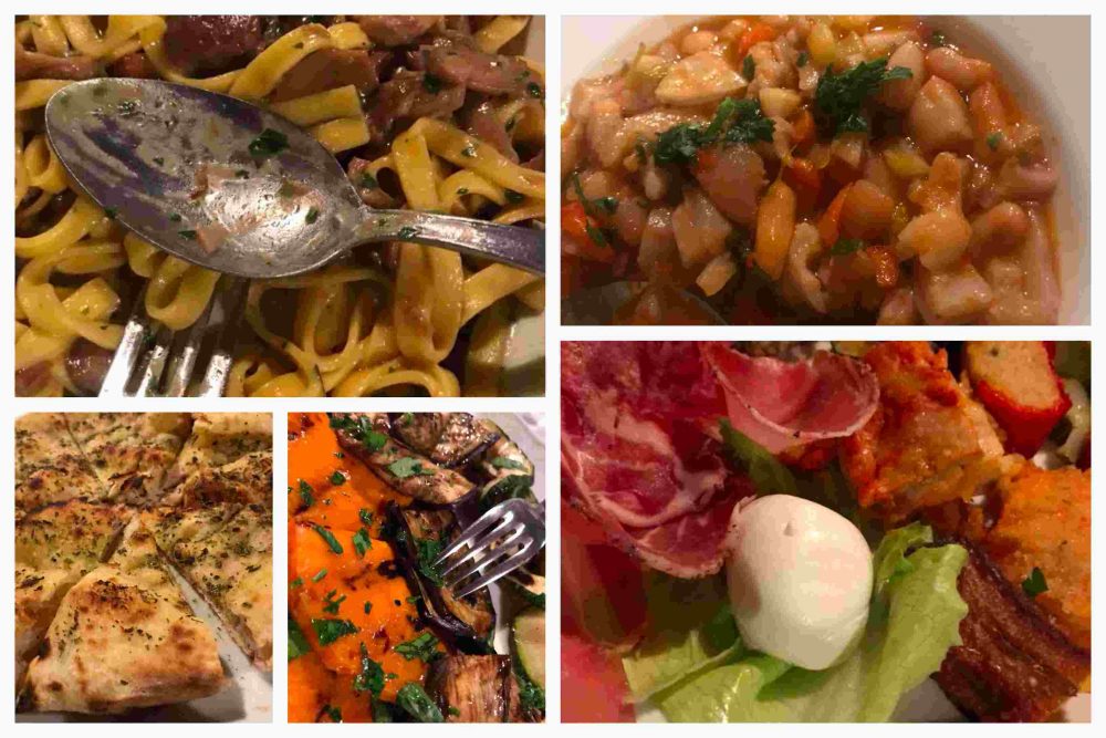 La Starza - antipasto misto, cotica e fagioli, focaccia, tagliatelle ai funghi, verdure grigliate