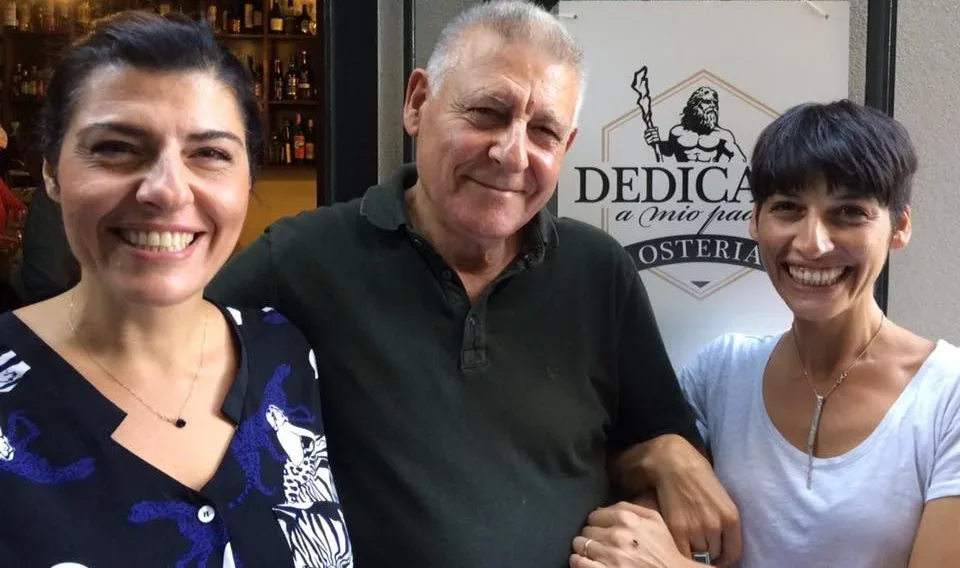 Raimondo Piombino con le figlie Maria e Emanuela