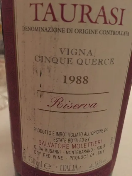 Taurasi Molettieri 1988