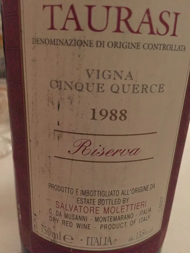 Taurasi Molettieri 1988