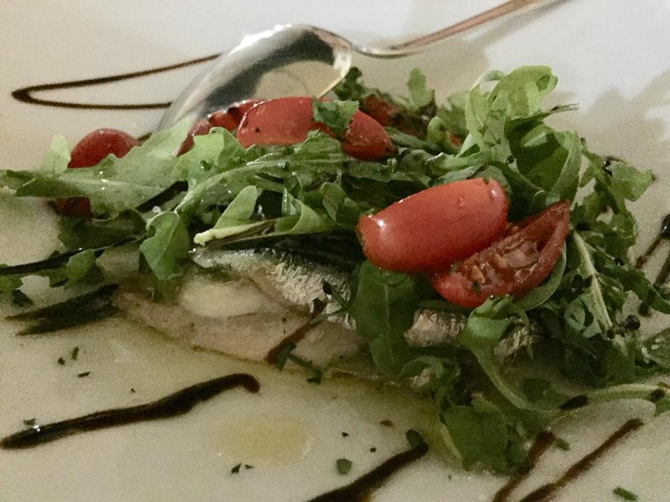 Trattoria del Padreterno, alici con mozzarella