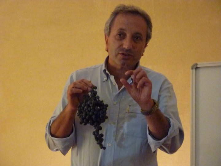 Il professore Luigi Moio sul Casavecchia durante la verticale