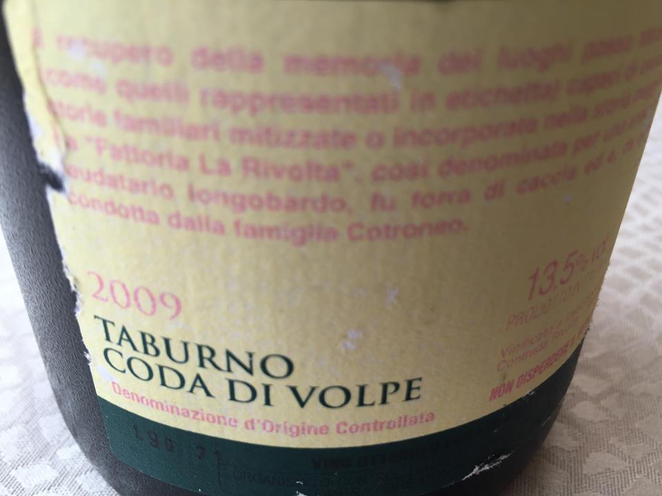 Sannio Coda di Volpe 2009 Fattoria La Rivolta