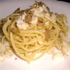 Spaghetti baccalà e tartufo