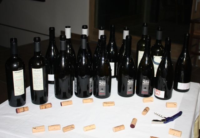 Le bottiglie in degustazione