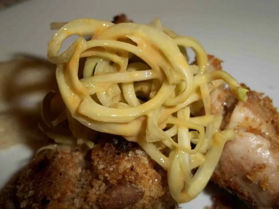 Le animelle con le puntarelle ai ricci di mare di Andrea Dociotti