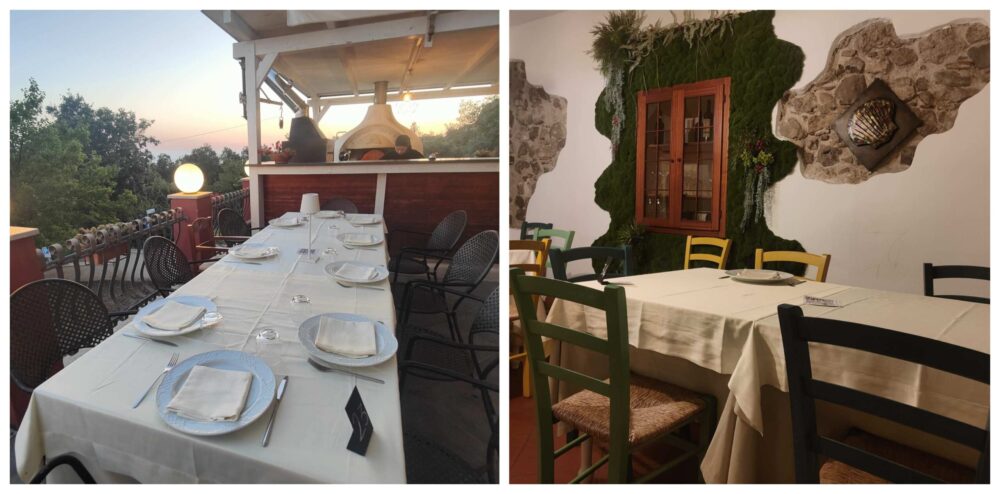 La Panoramica - i tavoli esterni ed interni