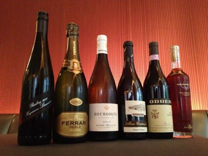 Ristorante Vun alcuni vini proposti in degustazione
