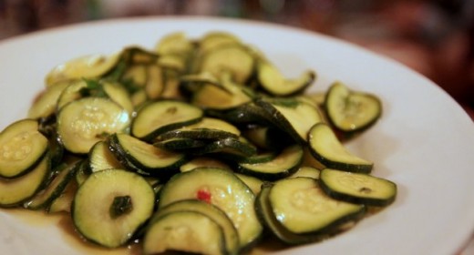 Masseria Rivolta, zucchine alla scapece di limone