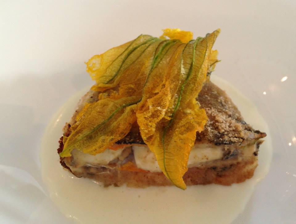 Antico Arco, alici, burrata e fiori di zucca