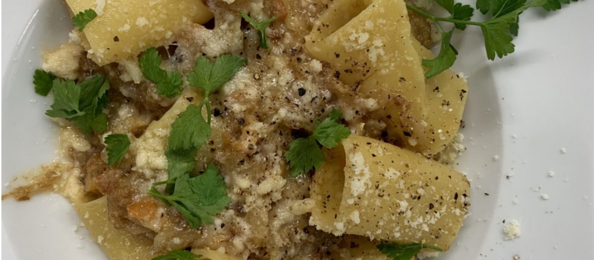 Paccheri alla Genovese di baccalà