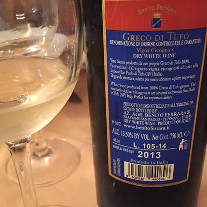 Greco di Tufo 2013 docg