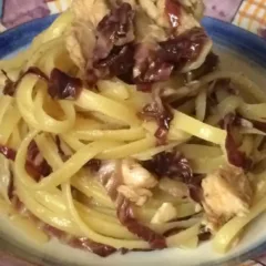 Linguine tonno e radicchio