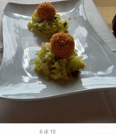 Il Gruccione - polpettine di alici e capperi con verza