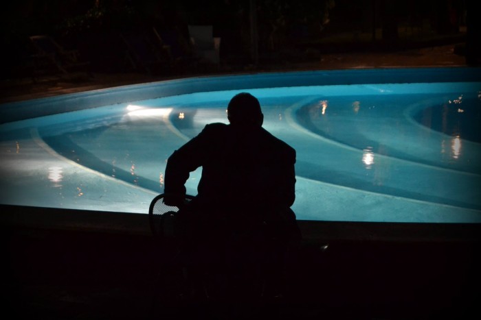 Paolo Marchi durante la “Cena di beneficenza” a Castello Giusso