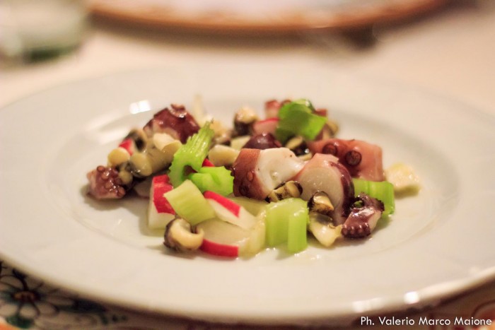 Polpo e Sconcigli all’insalata con ravanelli, sedano e finocchi