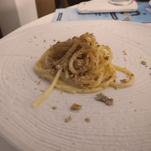 Riccardo Camanini, Spaghettone al burro e lievito di birra