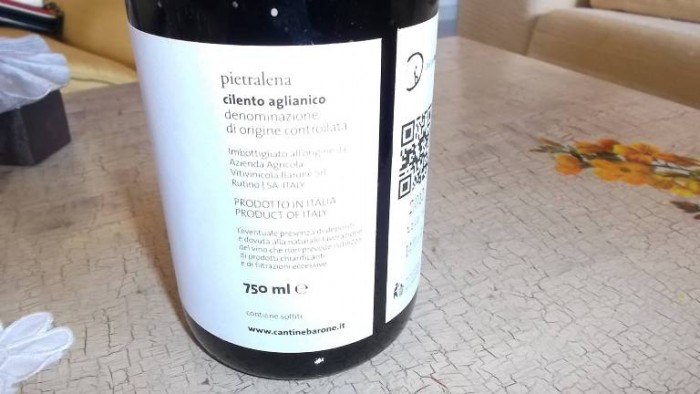 Pietralena Cilento Aglianivo Doc 2012 Barone