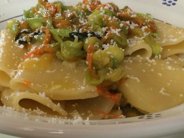 paccheri con fiorilli alla cilentana