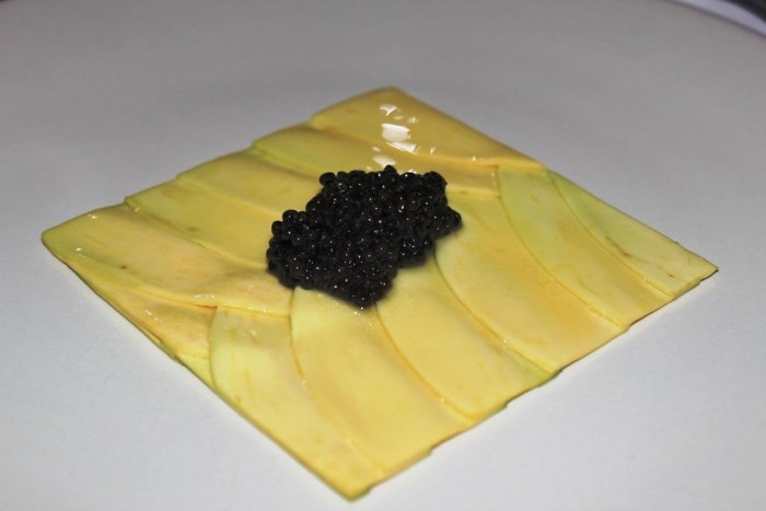 Geist, avocado with caviar