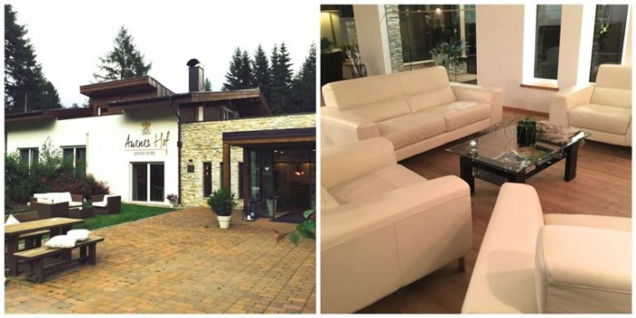 Terra, ingresso dell’albergo e il salotto