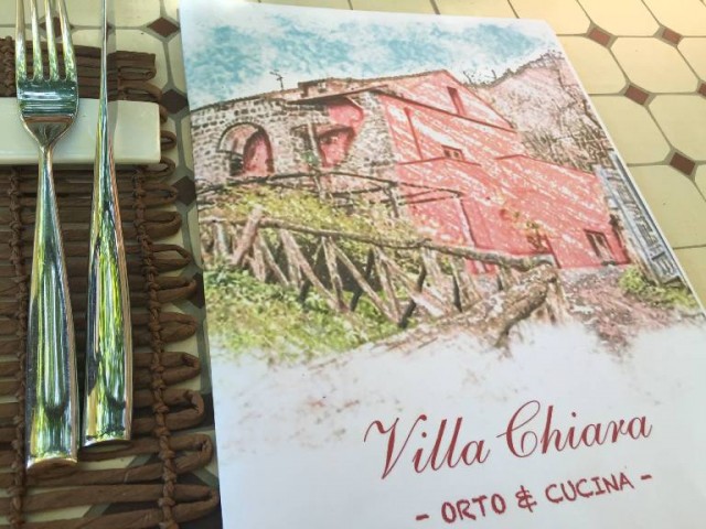 Villa Chiara Orto e Cucina, il menu