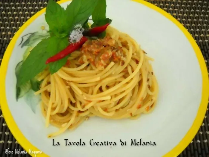 Spaghetti con colatura di alici