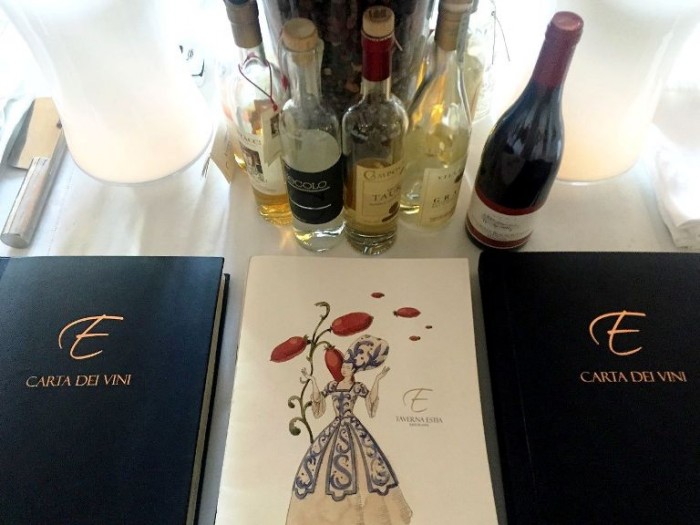Taverna Estia, menù e carta dei vini