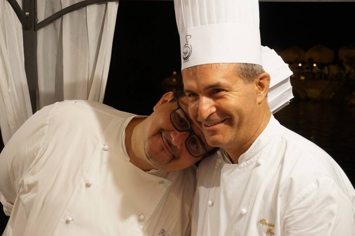 Wine & Food Safari, lo chef del Marennà lo Stellato paolo Barrale in affettuosa amicizia con il famoso pasticciere Alfonso Pepe