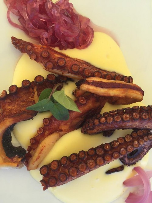 Da Ninì a Bacoli, polpo alla piastra, patate e cipolle