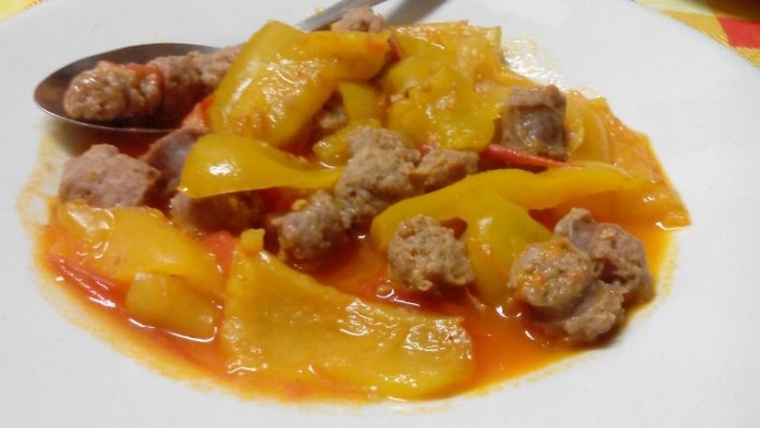 Osteria Il Cerriglio, peperoni e salsiccia seconda entrée