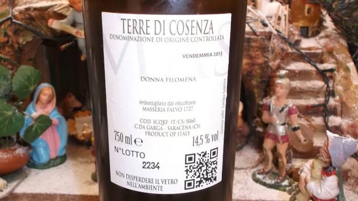 Controetichetta Donna Filomena Terre di Cosenza Doc  2013 Masseria Falvo