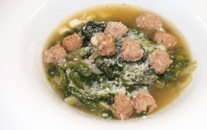 Minestra ‘maritata con polpettine di carne di vitello