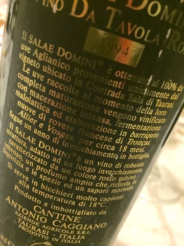 Salae Domini1994, la retroetichetta