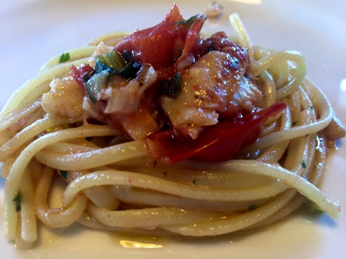 Tenuta Vannulo, linguine al baccalà