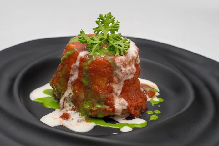 “Torre di Ziti Spezzati con la Braciola ed il suo Sugo” di Vitantonio Lombardo (ph Lello D'anna)