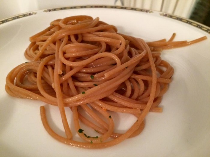 hotel Cetus, spaghetti di semola e carapace alla colatura