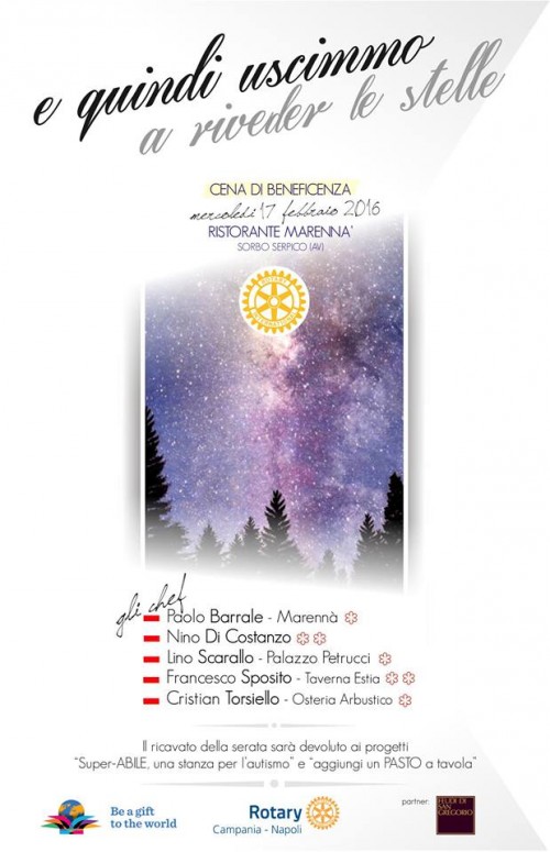 Cena di beneficenza Rotary Campania da Marennà