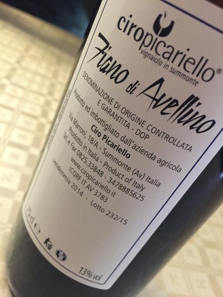 Fiano di Avellino 2014 Ciro Picariello