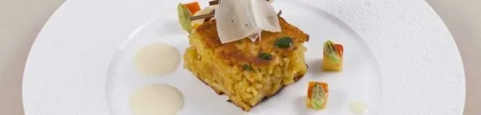 Pasta e patate con crema di provolone di Gennaro Esposito