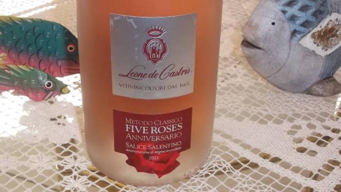 Brut Rosé Spumante Metodo Classico Five Roses Salice Salentino Doc Anniversario 2011 Leone De Castris
