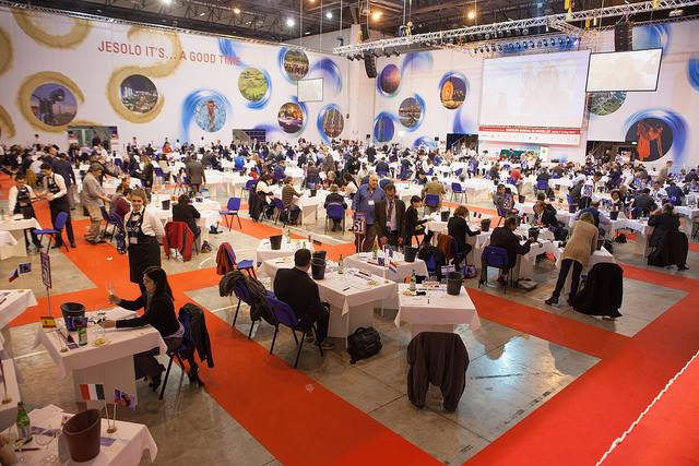 Concorso Mondiale di Bruxelles 2015 a Jesolo, la sala degustazione 