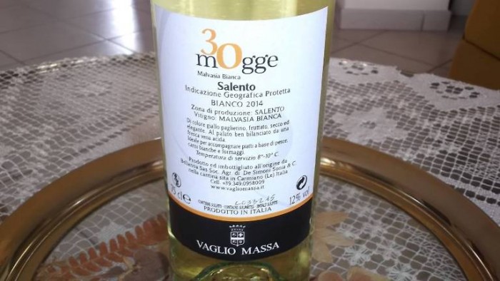 Controetichetta 30 Mogge Malvasia Bianca Salento Igp 2014 Vaglio Massa