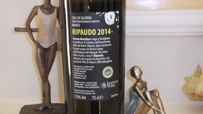 Controetichetta Ripaudo Colli di Salerno Bianco Igp 2014 Tenuta Macellaro