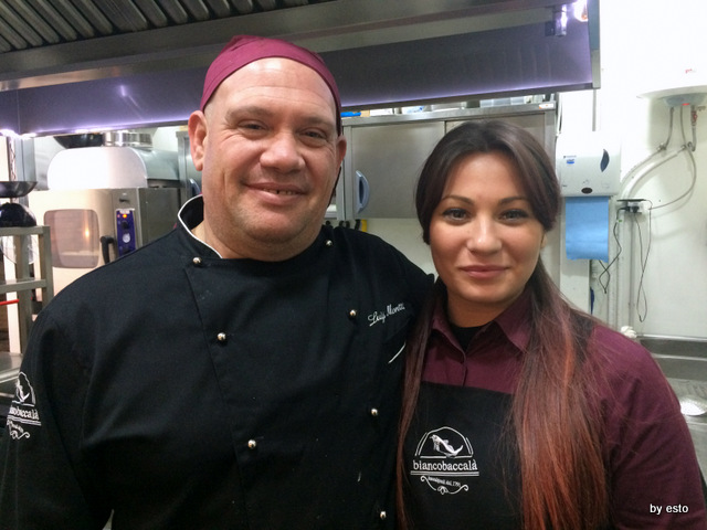 Biancobaccalà Malvi il cuoco Luigi Moretti e Maria Rosaria De Filippo