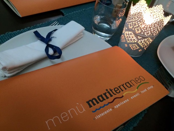 Mariterraneo, mise en place con menù