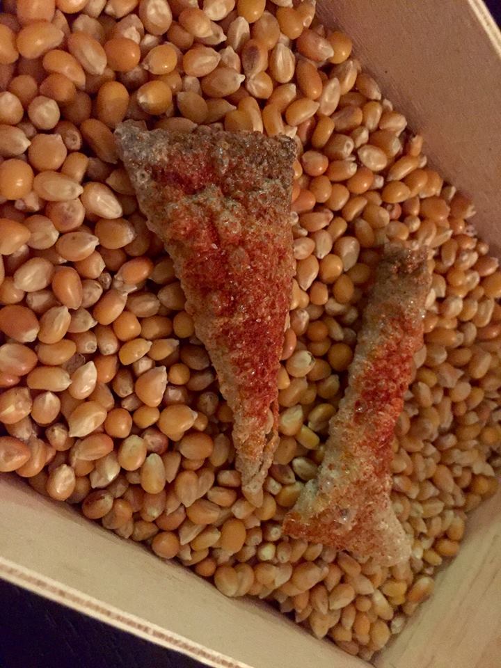 Kresios, pelle di baccala soffiata con paprika amara